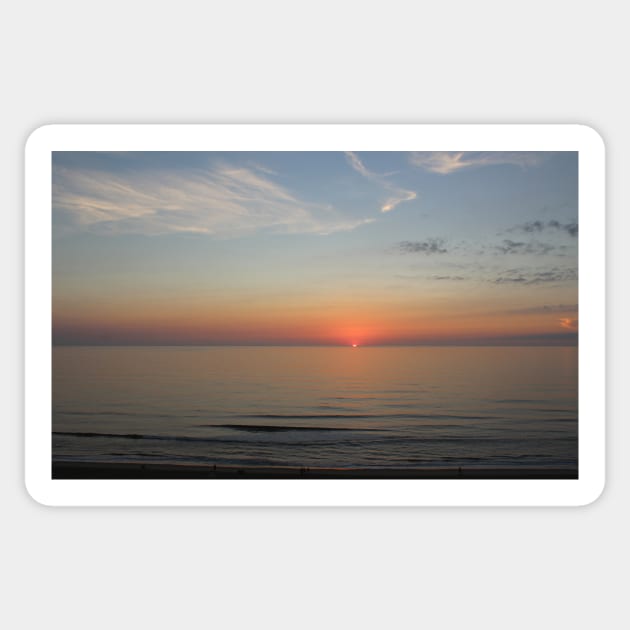 First peek of the sun, Ocean Sunrise Sticker by Sandraartist